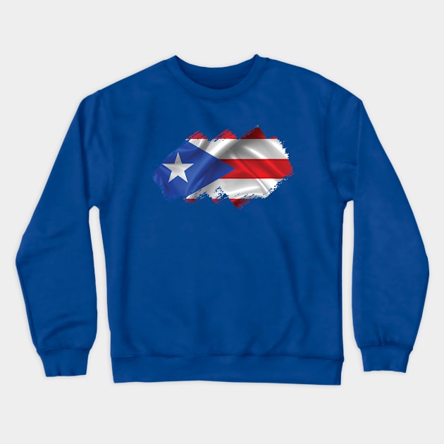 Flag of Puerto Rico Crewneck Sweatshirt by Teemperor